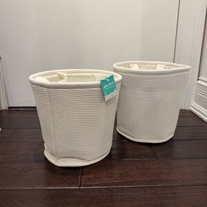 Pillowfort - Set of Two Waffle Storage Baskets Cream | New